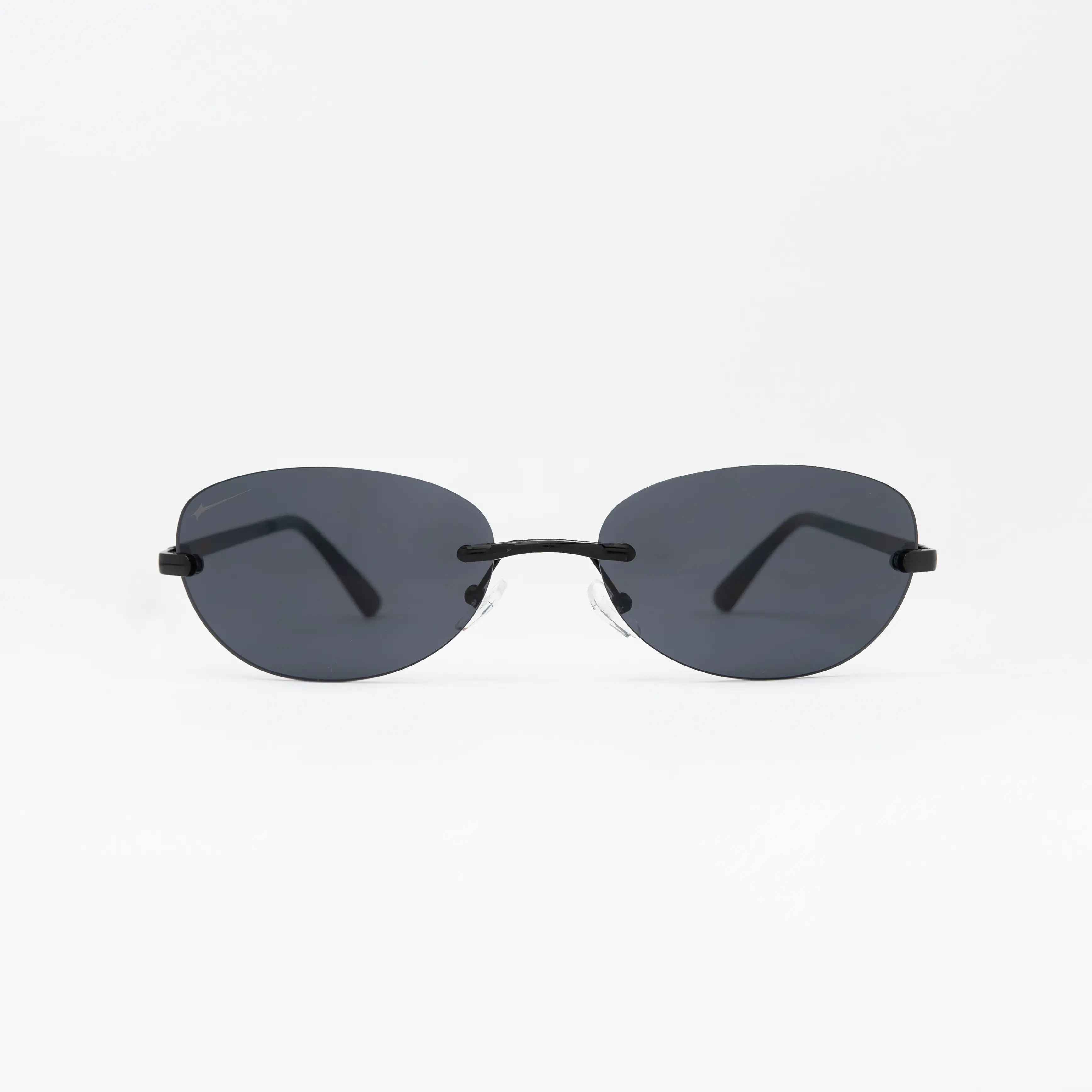 Desire Caviar Black Sunglasses featuring sleek black lenses and a stylish metal design.