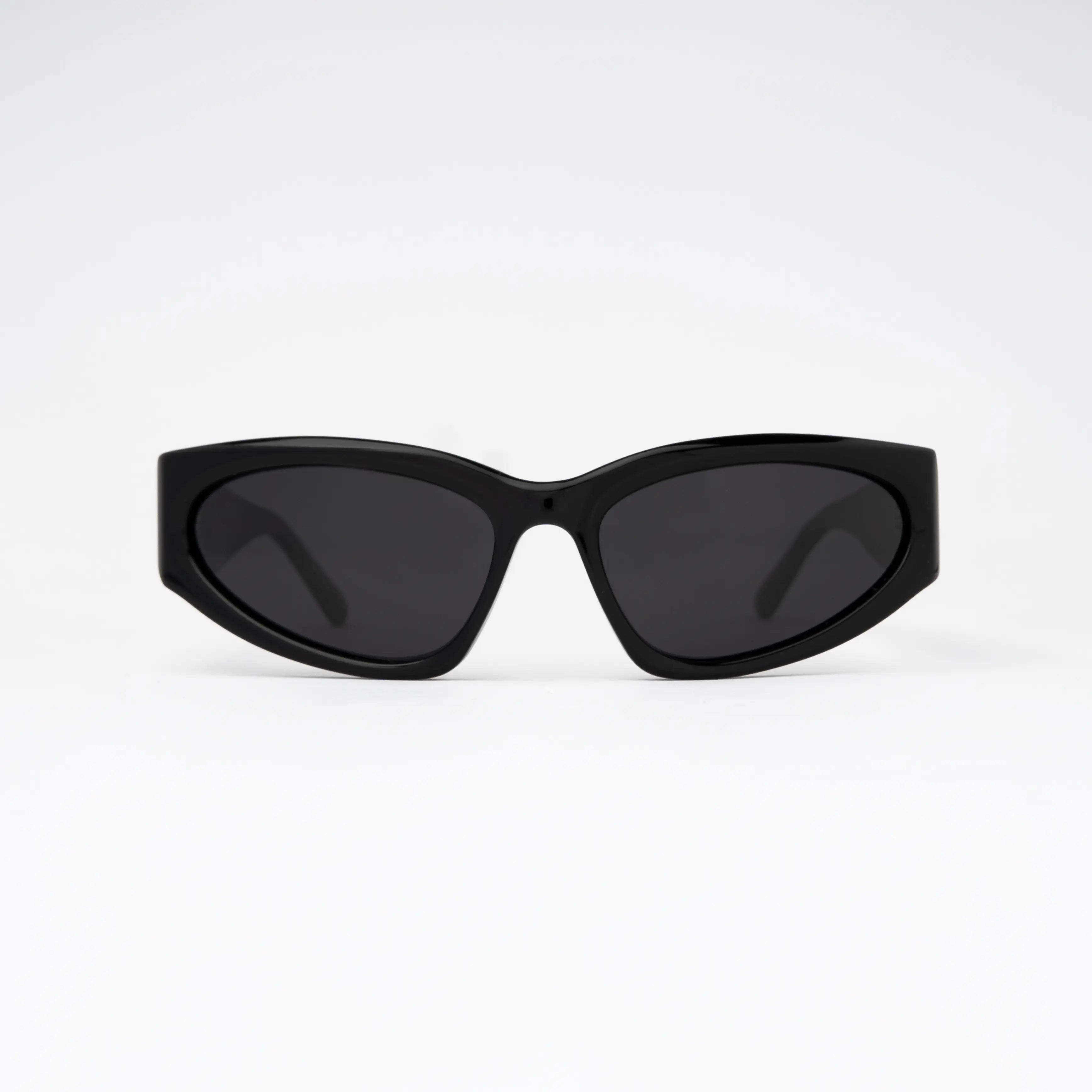 Icon Black Sunglasses featuring a sleek black frame and smoke polarized lenses for an urban look.