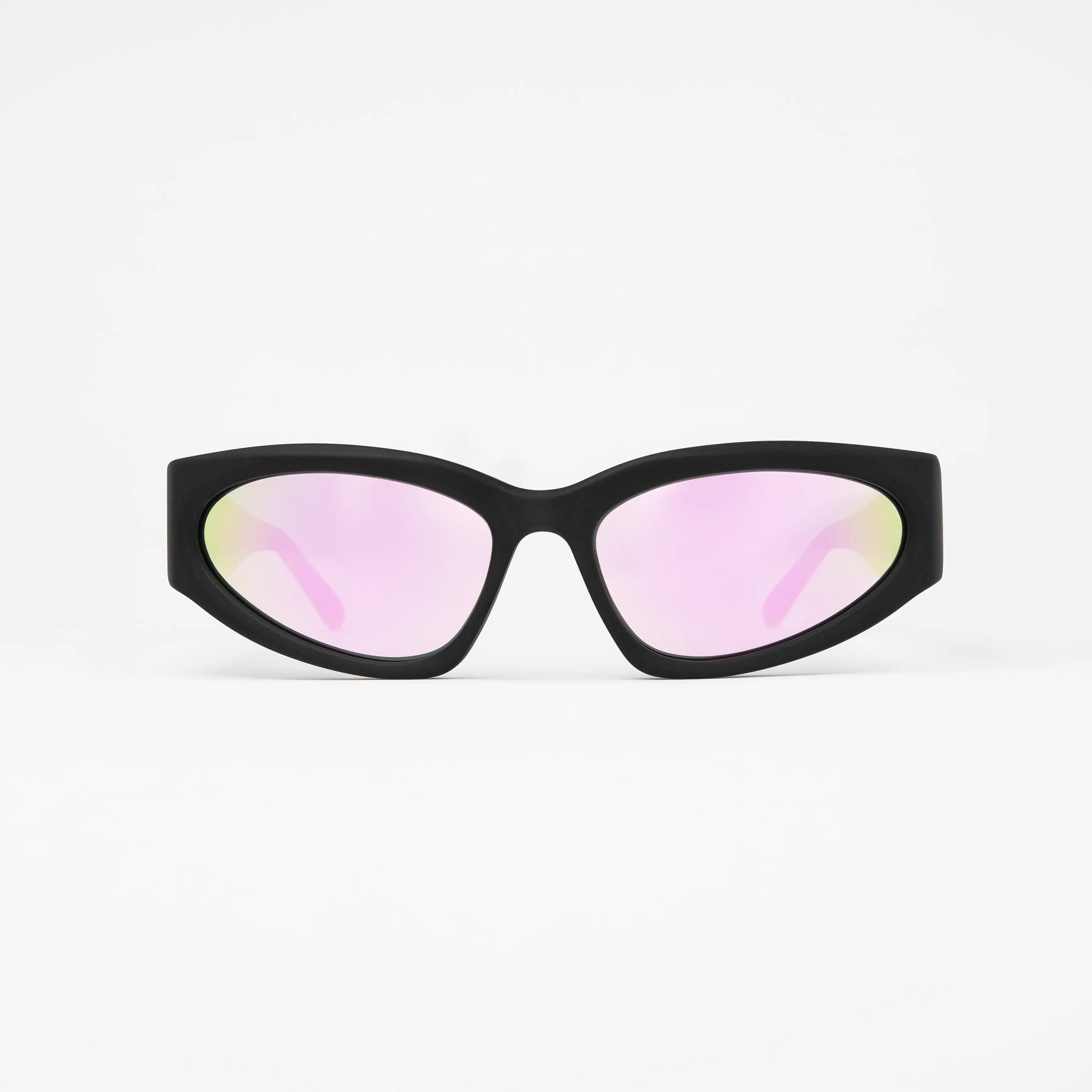 Icon Sakura Sunglasses featuring a sleek black frame and pink lenses for an effortless streetwear look.