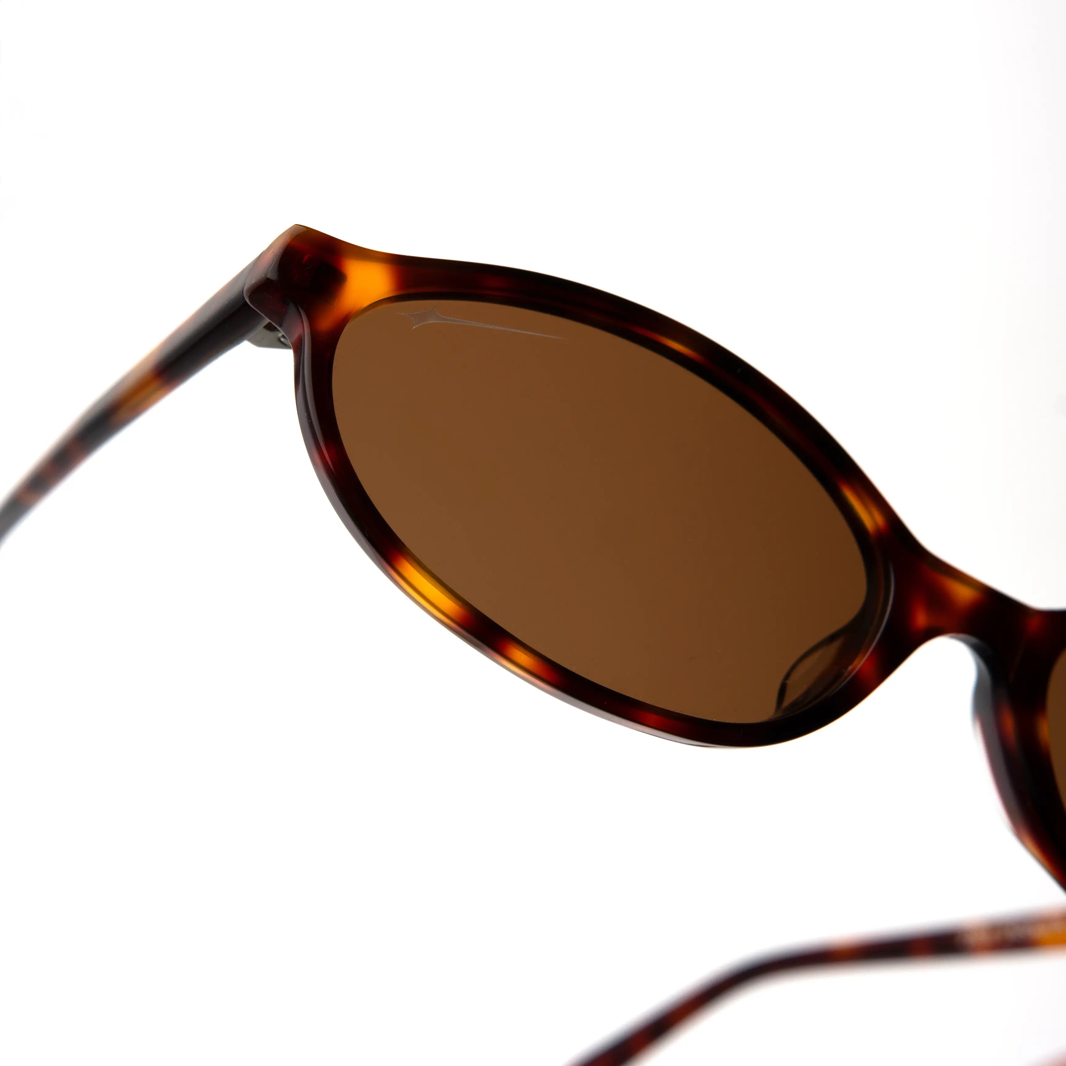 Timeless Carey Sunglasses with premium acetate frame and elegant rounded design for effortless style.