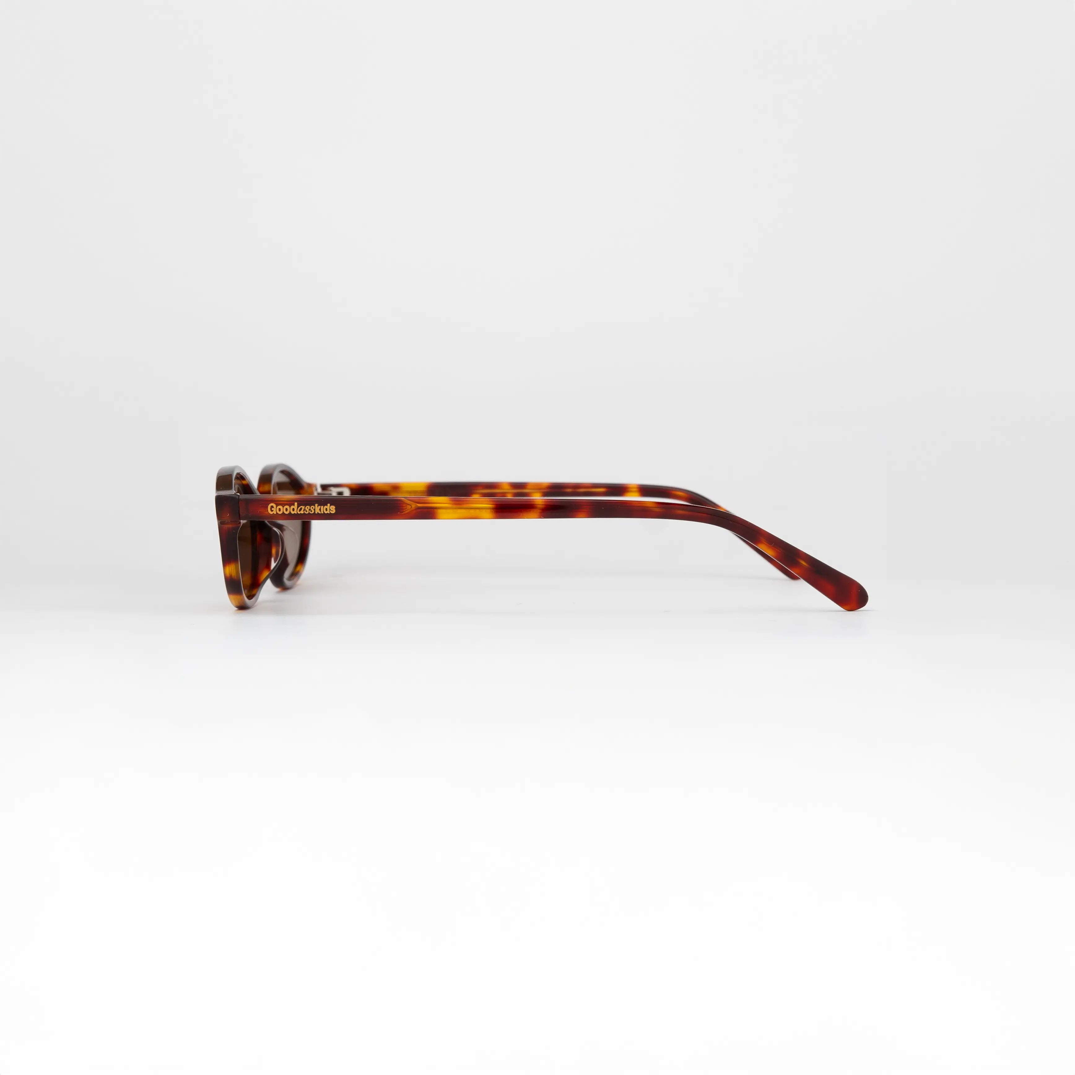 Side view of Timeless Carey Sunglasses showcasing the premium acetate frame and rounded design.